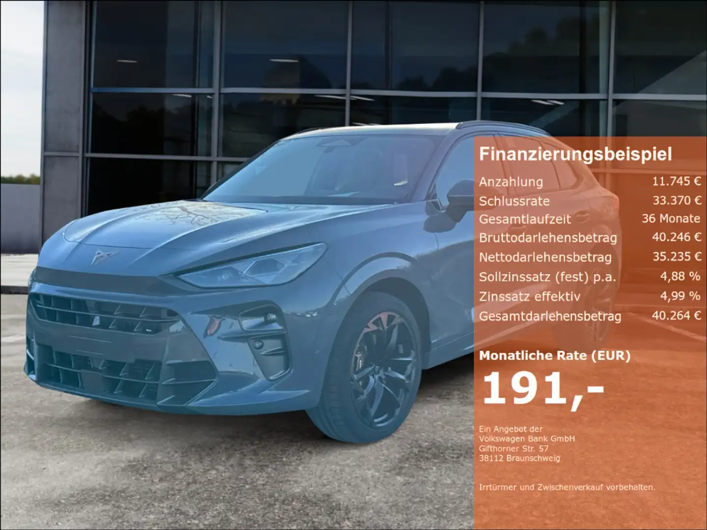 CUPRA Terramar 2.0TSI 195kW (265 PS) 4Drive VZ LED Navi Keyless K Grau - 1