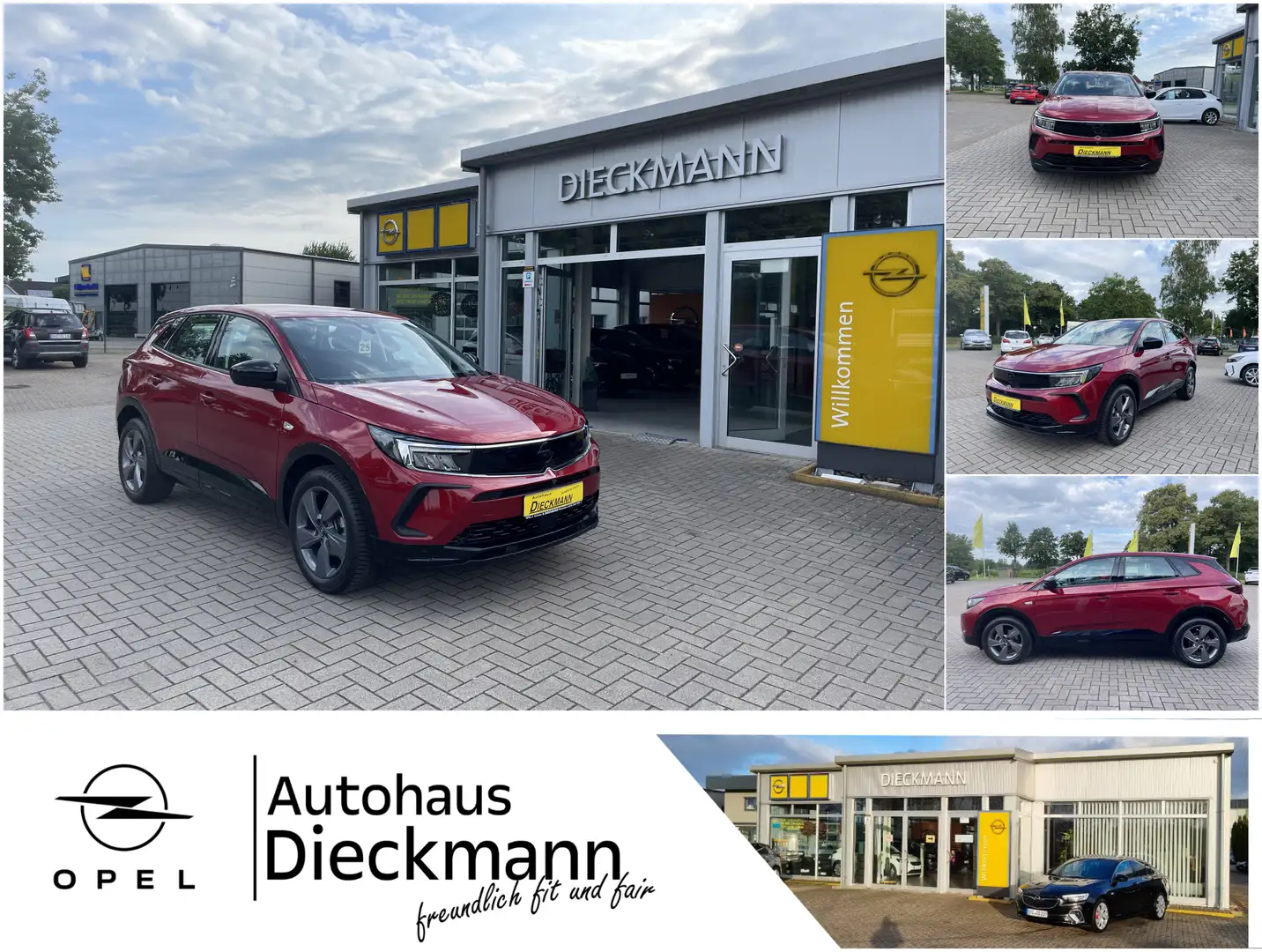 Opel Grandland GS Navi AHK SHZ 360° Cam LED Allwetter Rojo - 1