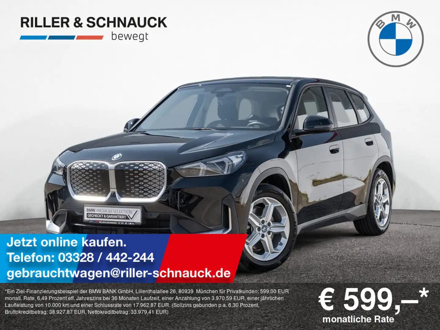 BMW iX1 xDrive 30 HUD+360°KAM+LED+NAVI+SHZG Schwarz - 1
