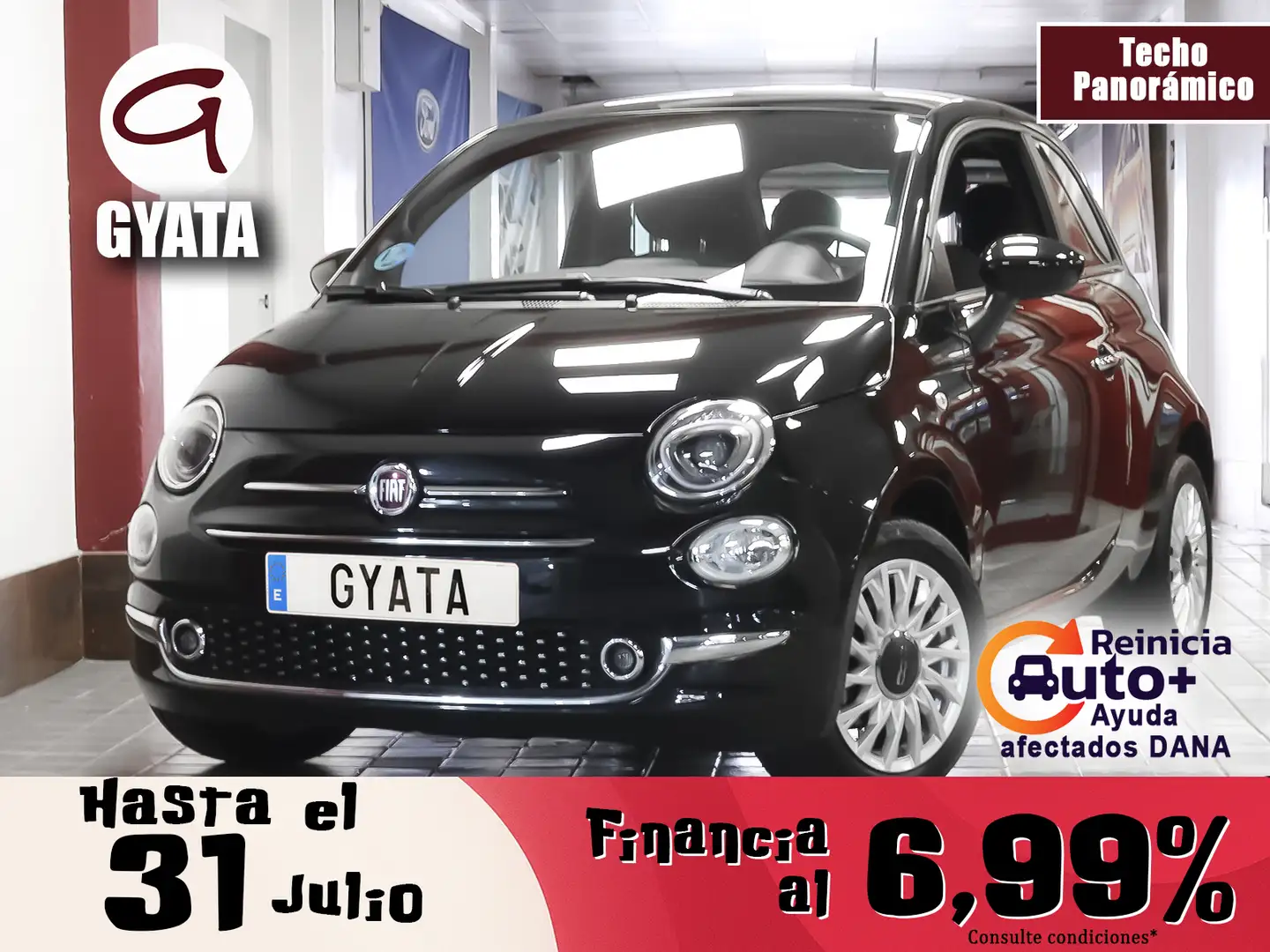 Fiat 500 1.0 Hybrid Dolcevita 52kW Negro - 1