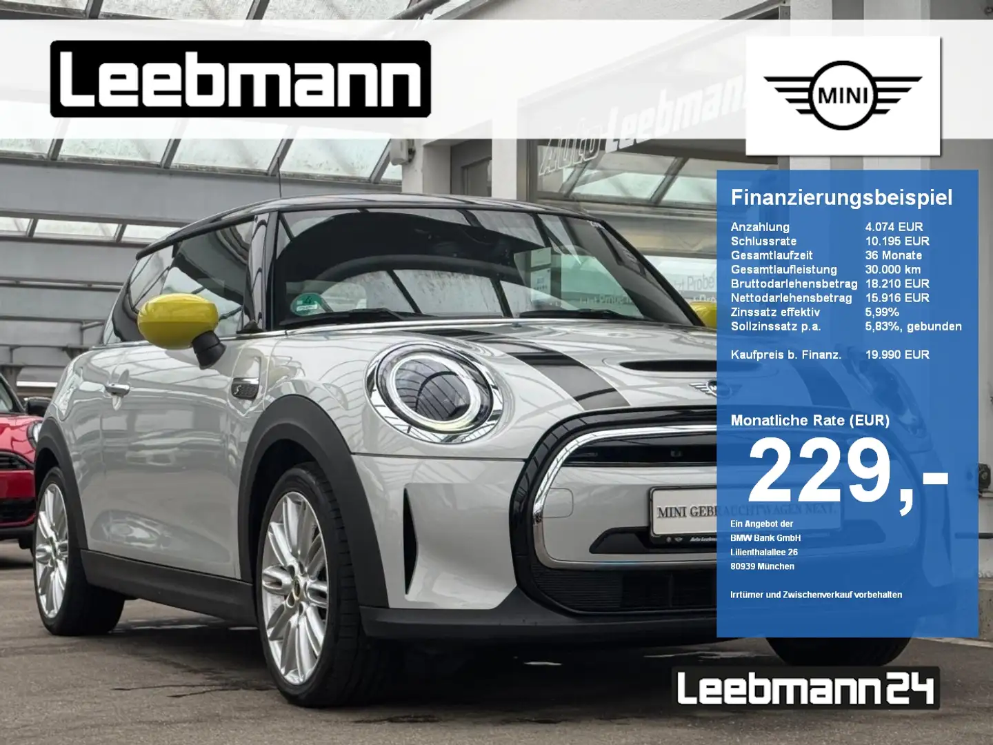 MINI Cooper SE 3-Türer Electric Trim 2 JAHRE GARANTIE Weiß - 1