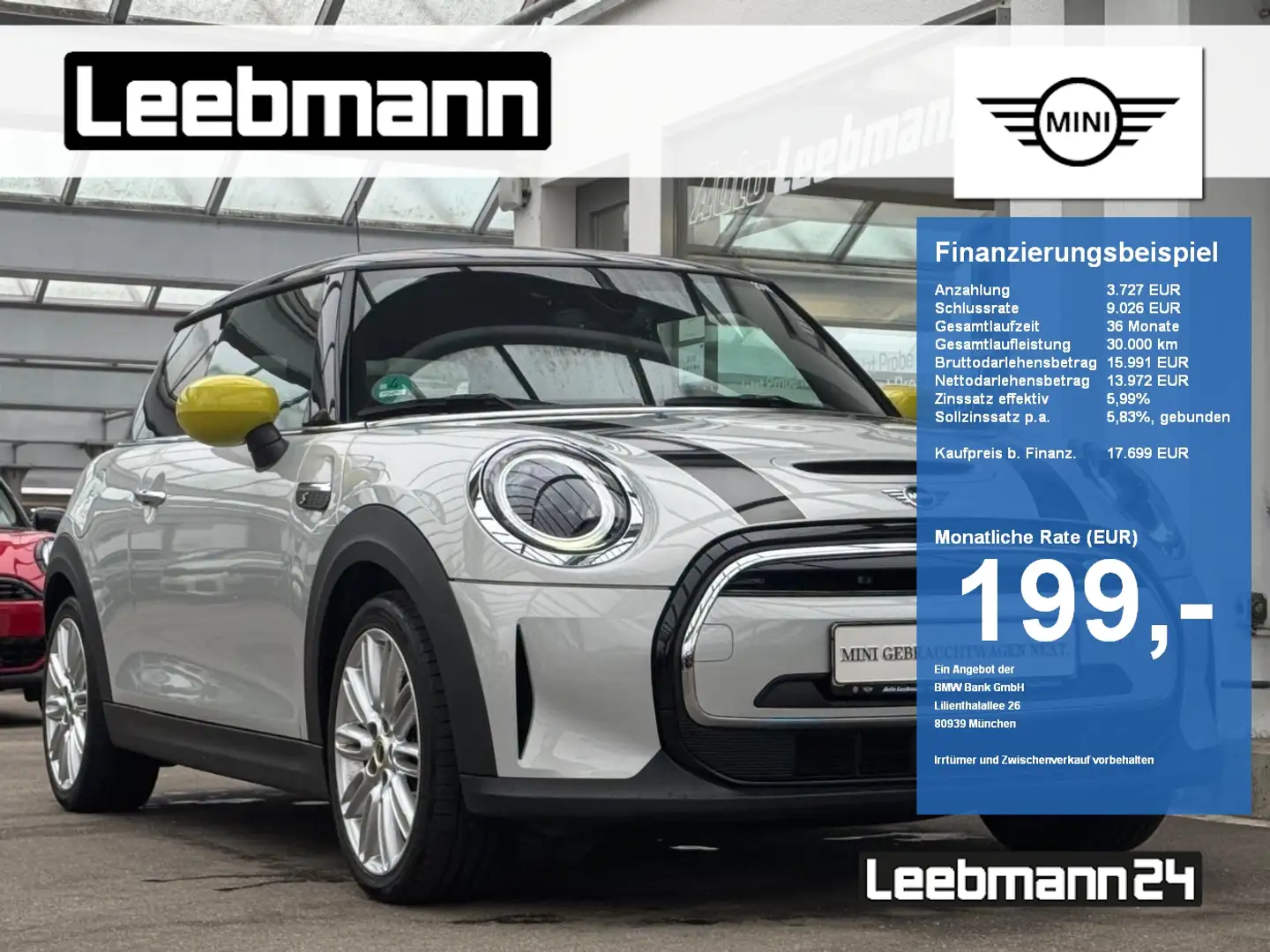 MINI Cooper SE 3-Türer Electric Trim 2 JAHRE GARANTIE Weiß - 1