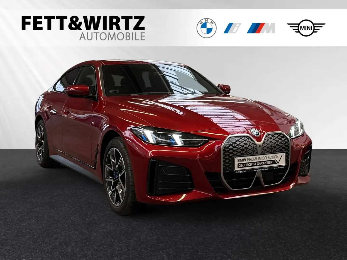 BMW i4 eDrive40 Gran Coupé M Sport|PA+|HiFi|Head-Up Czerwony - 1