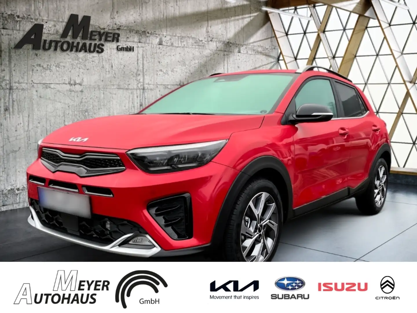 Kia Stonic 1.0T 120 48V GTL Technologie-Paket+Klima+Rückfahrk Rot - 2