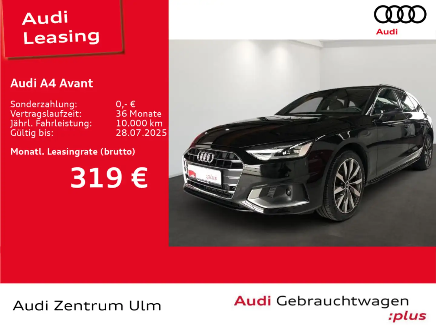 Audi A4 Avant advanced 35 TFSI S tronic NAV+ R-KAM Schwarz - 1