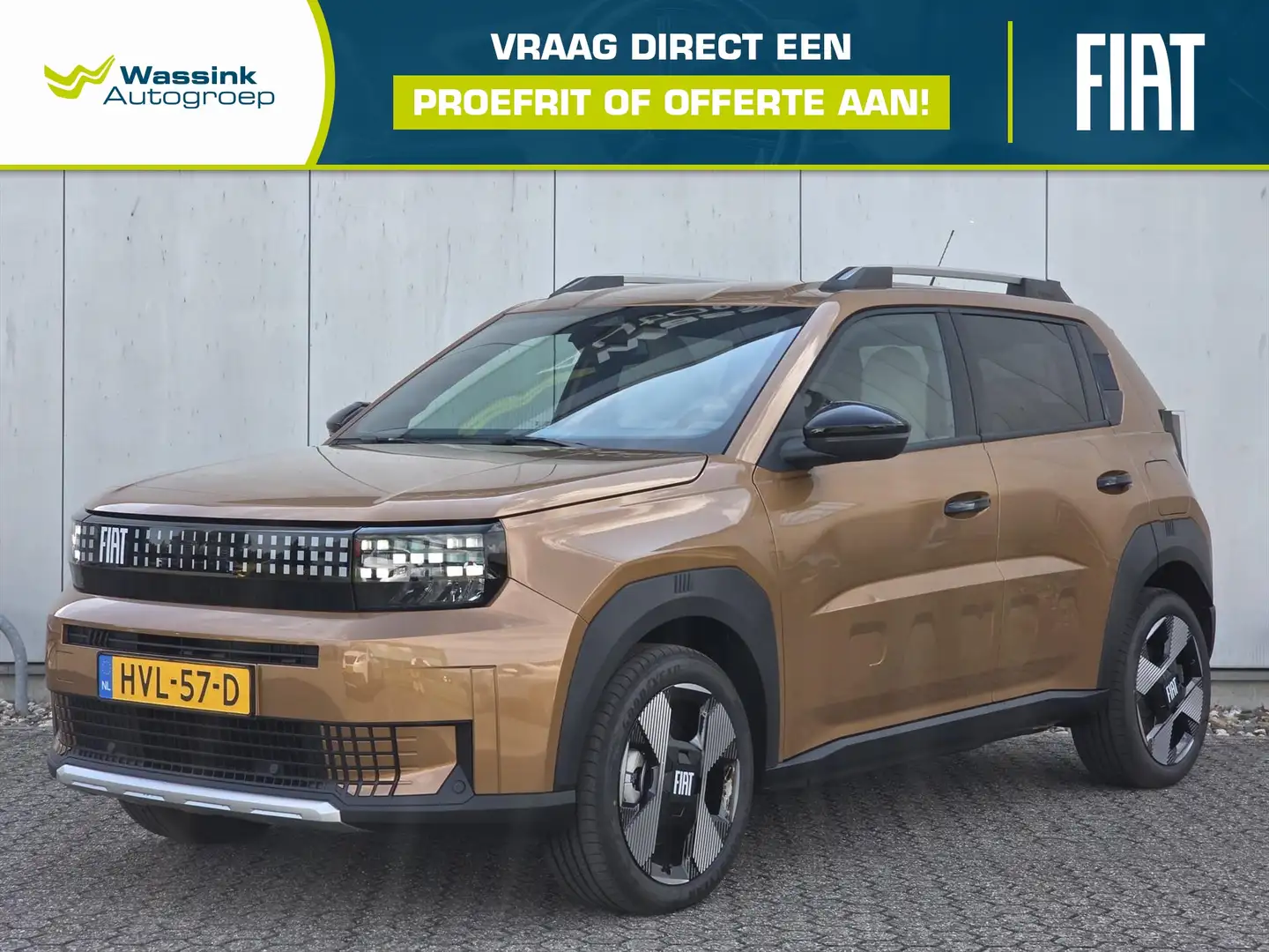 Fiat Grande Panda 44kWh 113pk La Prima | Navigatie | Stoel en stuurv Brun - 1