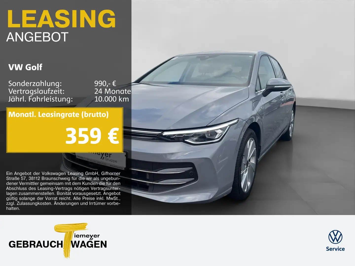 Volkswagen Golf 1.5 TSI eHybrid STYLE NAVI KAMERA HuD SITZH Grau - 1
