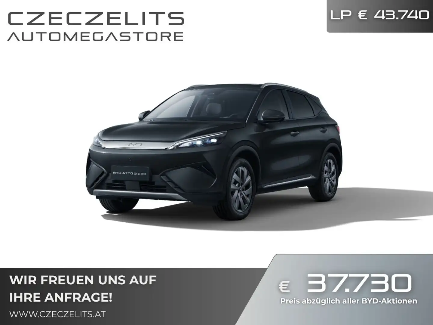 BYD Atto 3 Atto3 Evo 74,8 kWh Design Österreich Paket RWD ... Schwarz - 1