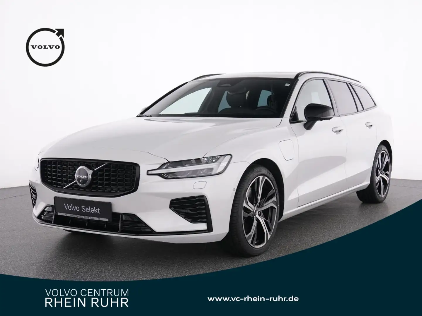 Volvo V60 T6 Recharge AWD UltraDark+360°+LEDER+19'+BW Weiß - 1
