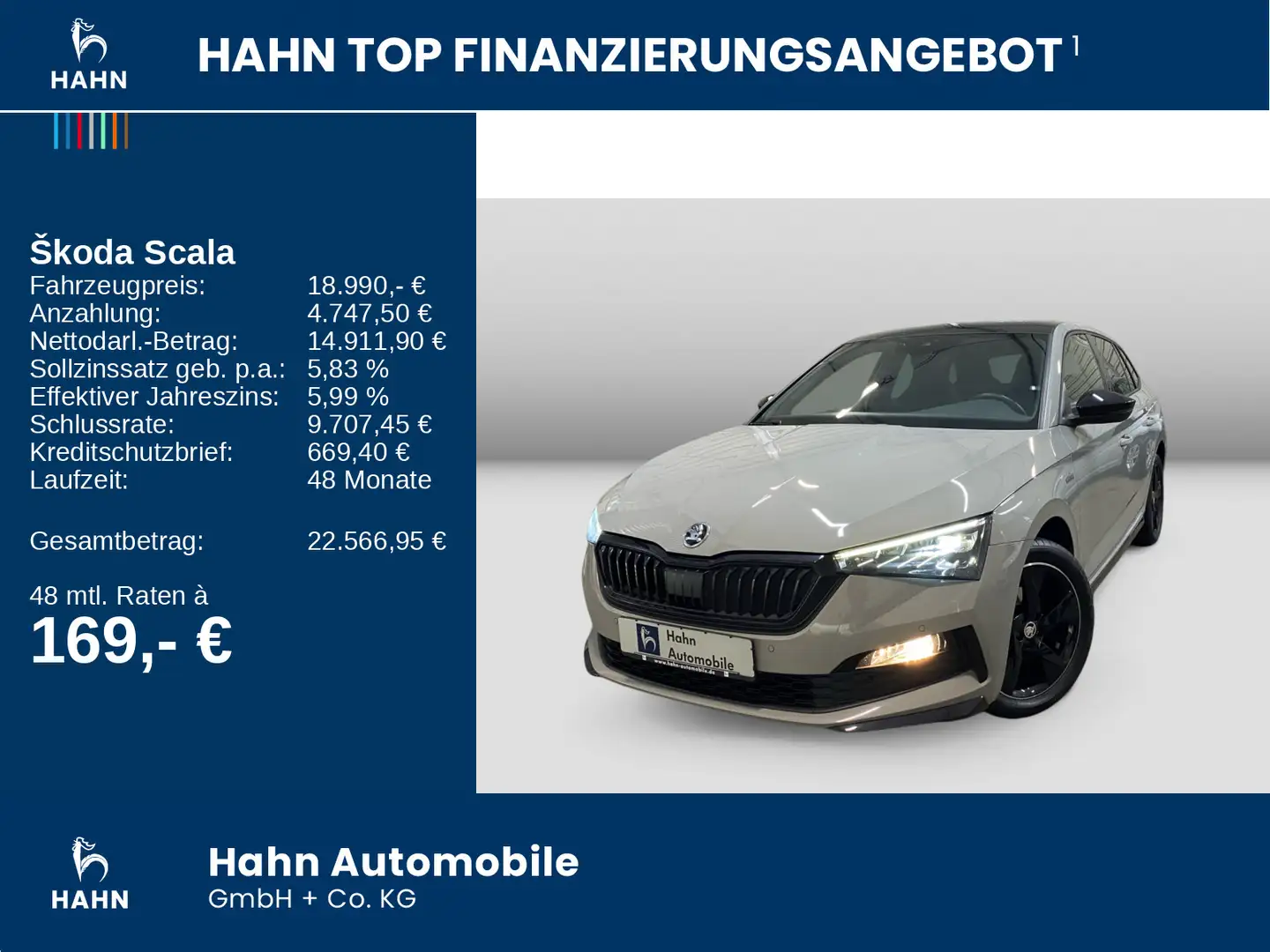 Skoda Scala 1.5 TSI Monte Carlo Navi Pano Klima Grau - 2