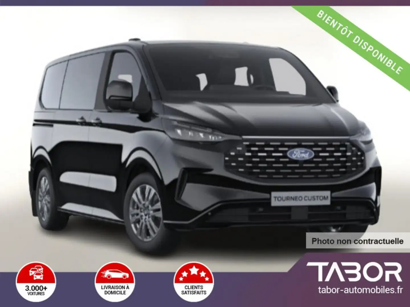 Ford Tourneo Custom 2.0 TDCi 170 Aut Tit 320 L1 Noir - 1