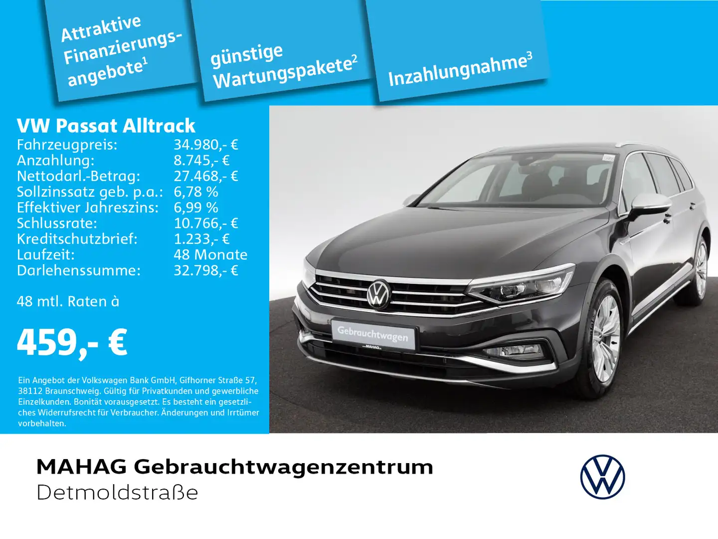 Volkswagen Passat Alltrack 2.0 TDI 4MOTION LED Navi IQ.DRIV Grau - 1