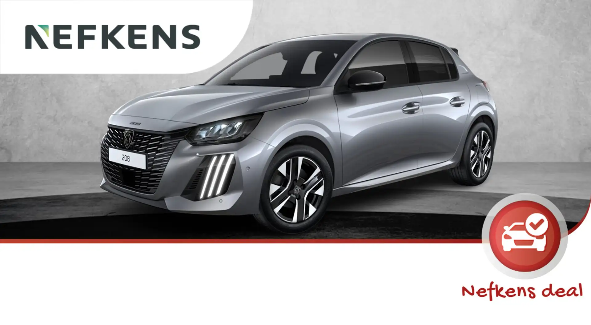 Peugeot 208 Hybrid 100 e-DCS6 Allure VOORRAAD KORTING/DEAL | V Grijs - 1