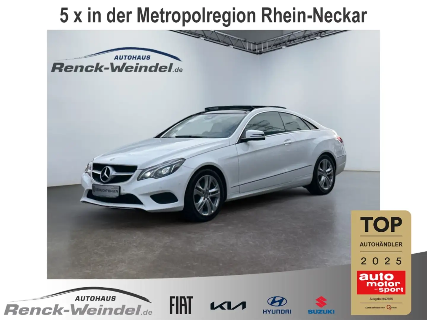 Mercedes-Benz E 200 Coupe Navi Klimaautom LED El. Panodach PDCv+h BT Bianco - 1