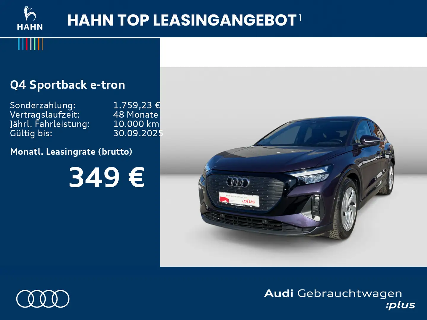Audi Q4 e-tron Q4 Sportback 55 e-tron qua S-Trc Virtual Pano CA Paars - 2