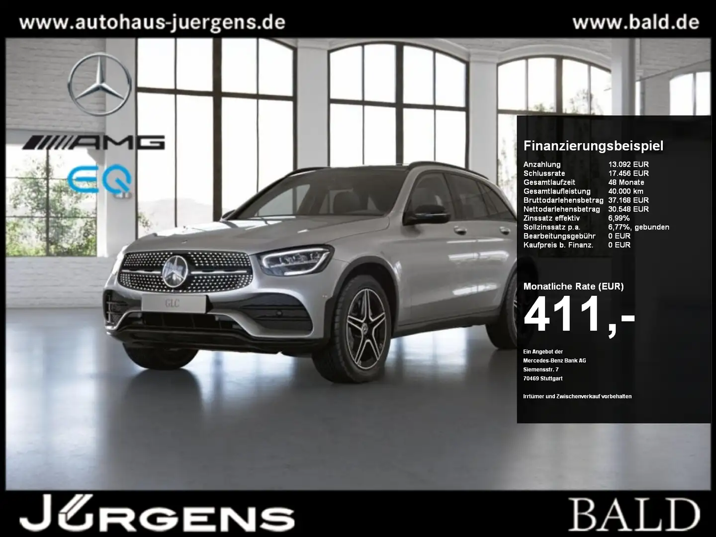 Mercedes-Benz GLC 220 d 4M AMG/MBUX/LED/Pano/Easy-P/Night/19" Argintiu - 1