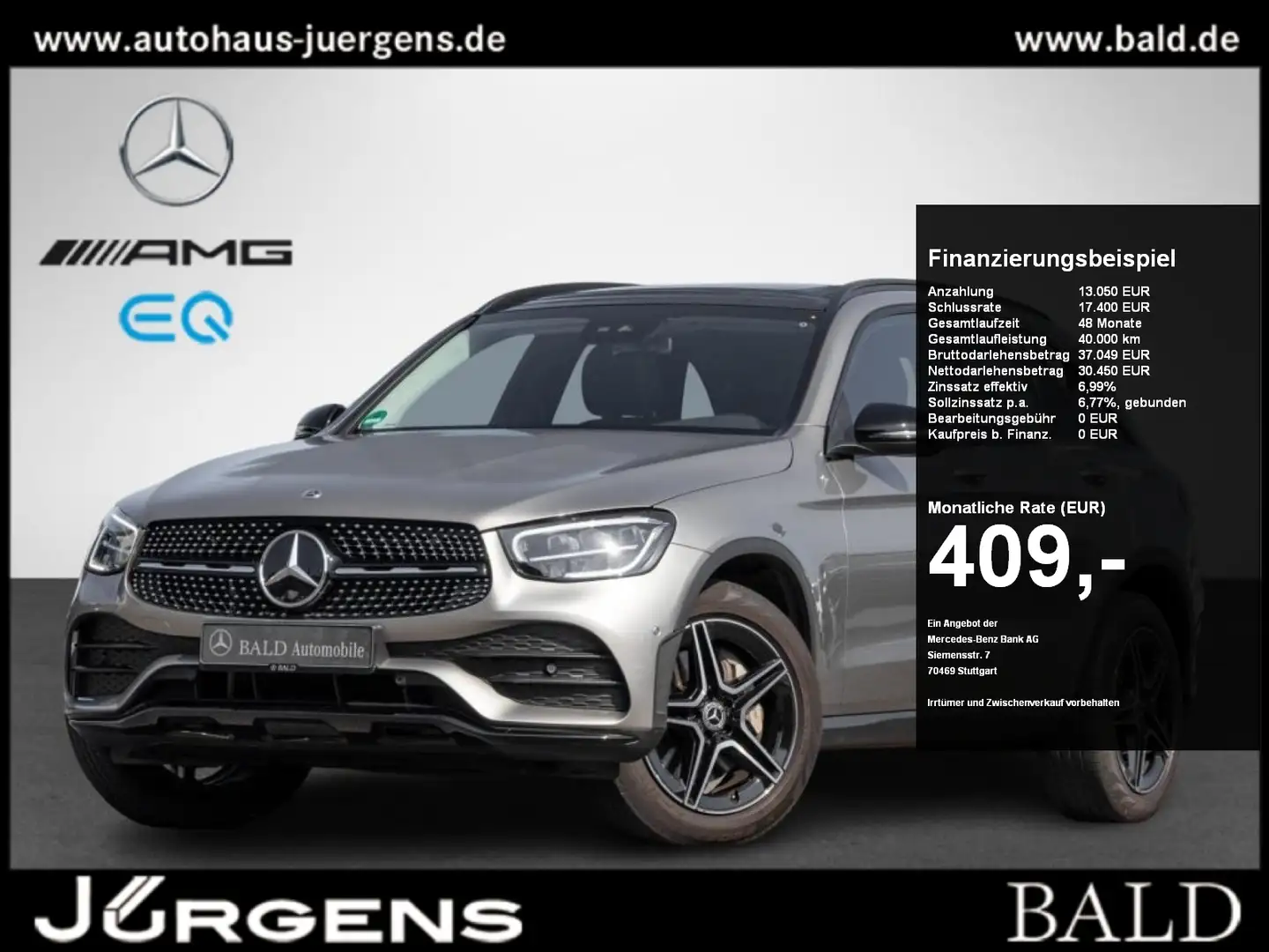 Mercedes-Benz GLC 220 d 4M AMG/MBUX/LED/Pano/Easy-P/Night/19" Argento - 1