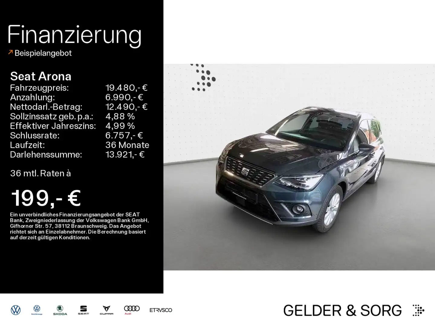 SEAT Arona Xcellence Beats 1.0 TSI LED*Navi*GRA*EPH Grau - 1