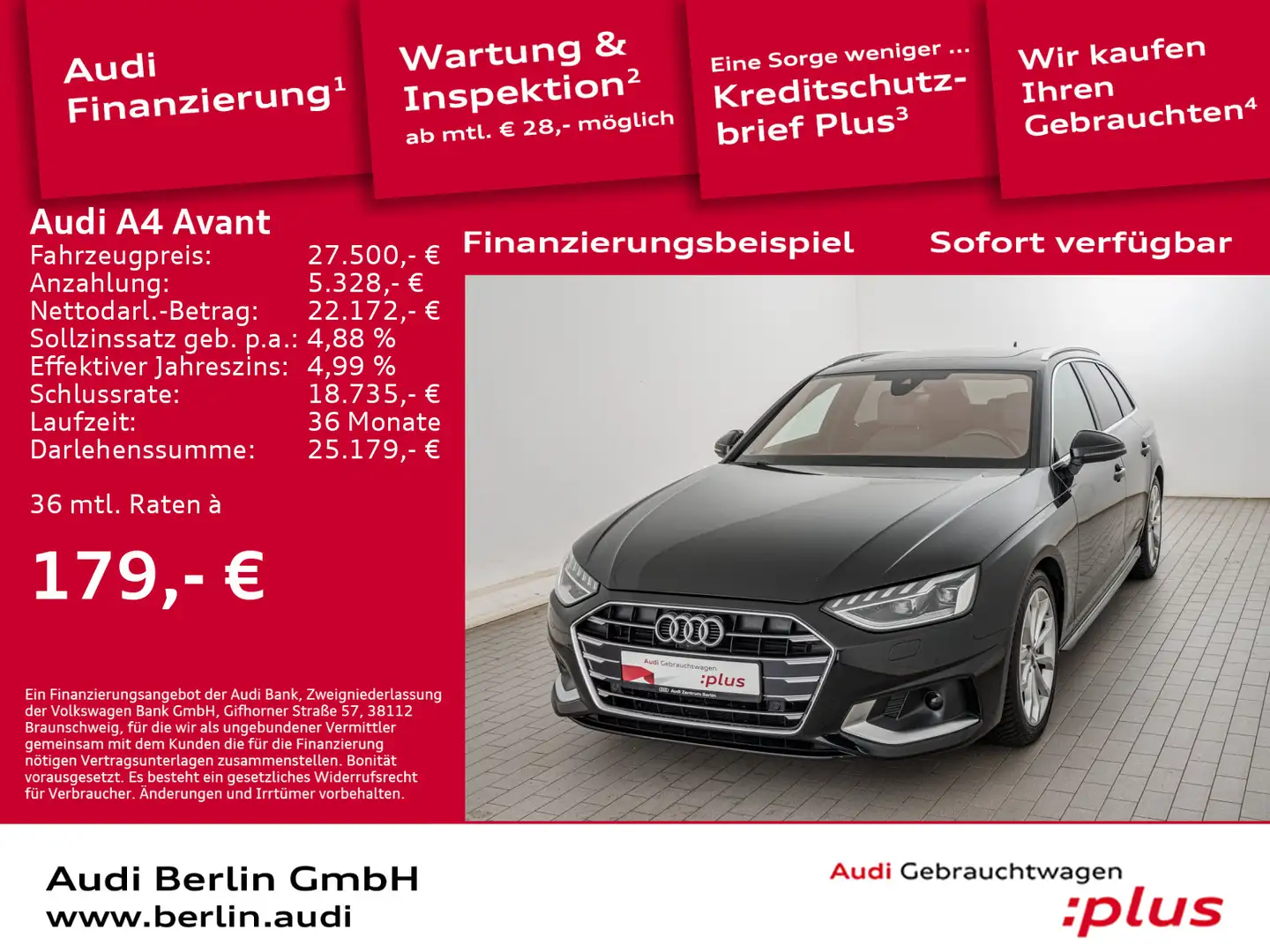Audi A4 Advanced 40 TDI S tr. MATRIX PDC 360°K Black - 1