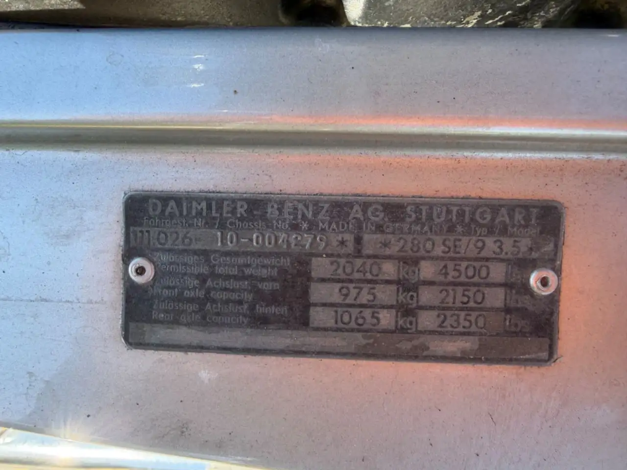 Mercedes-Benz 280 SE 3.5, foto 12
