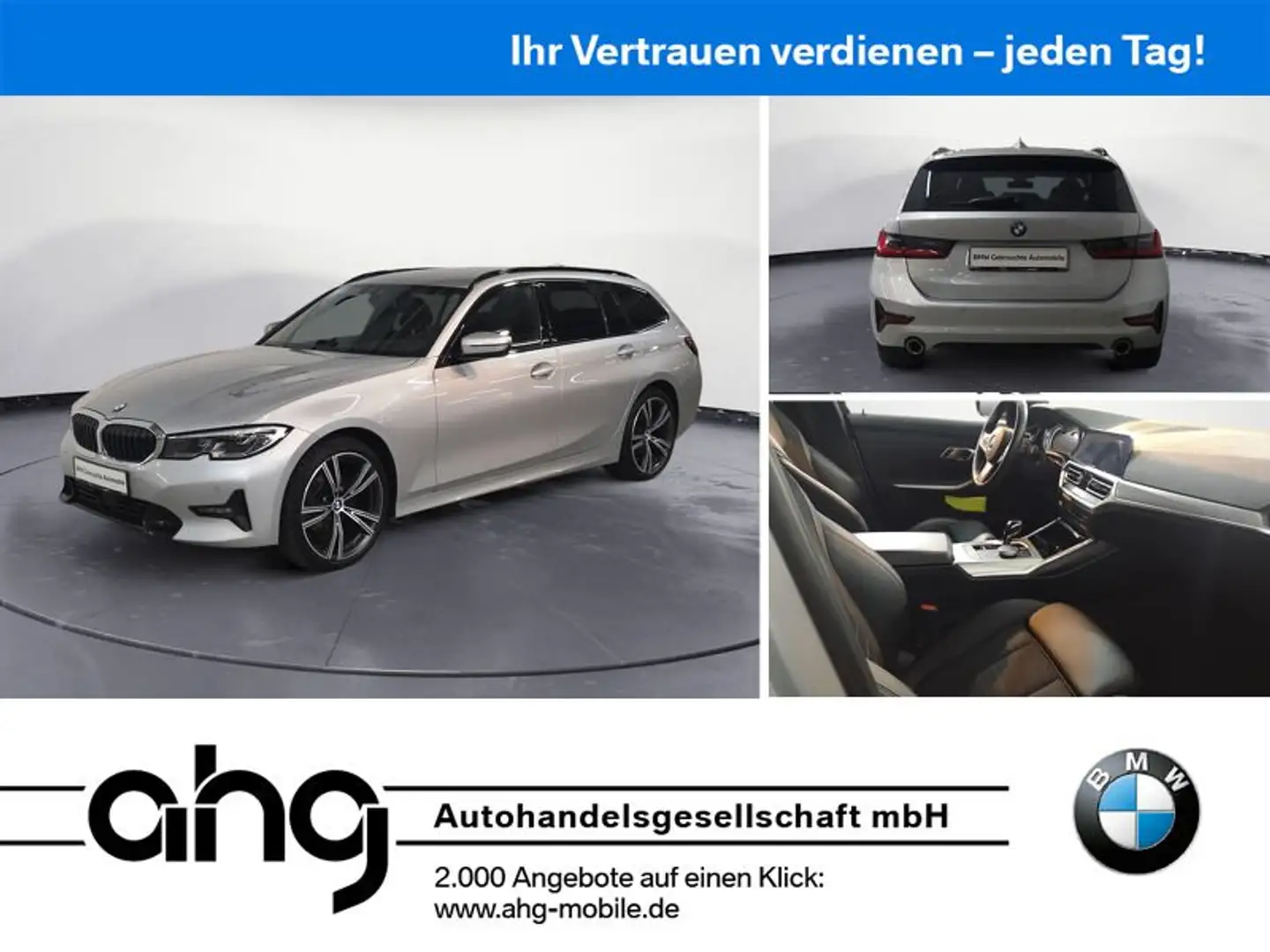 BMW 320 d Touring Sport Line Innovationsp., Head Up, Argento - 1