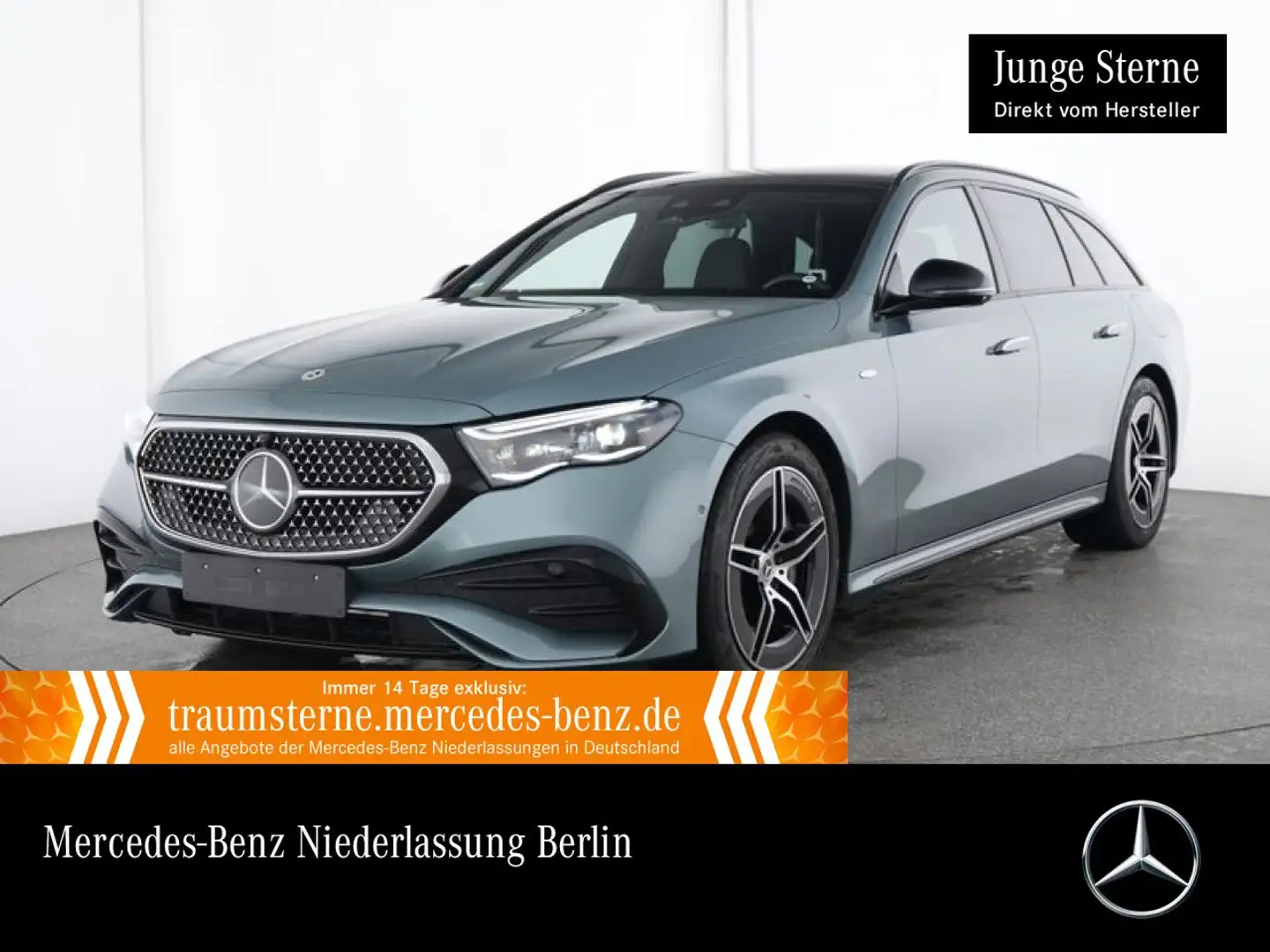 Mercedes-Benz E 300 de T Hybrid AMG Fahrass 360° Pano Burmester Silber - 1