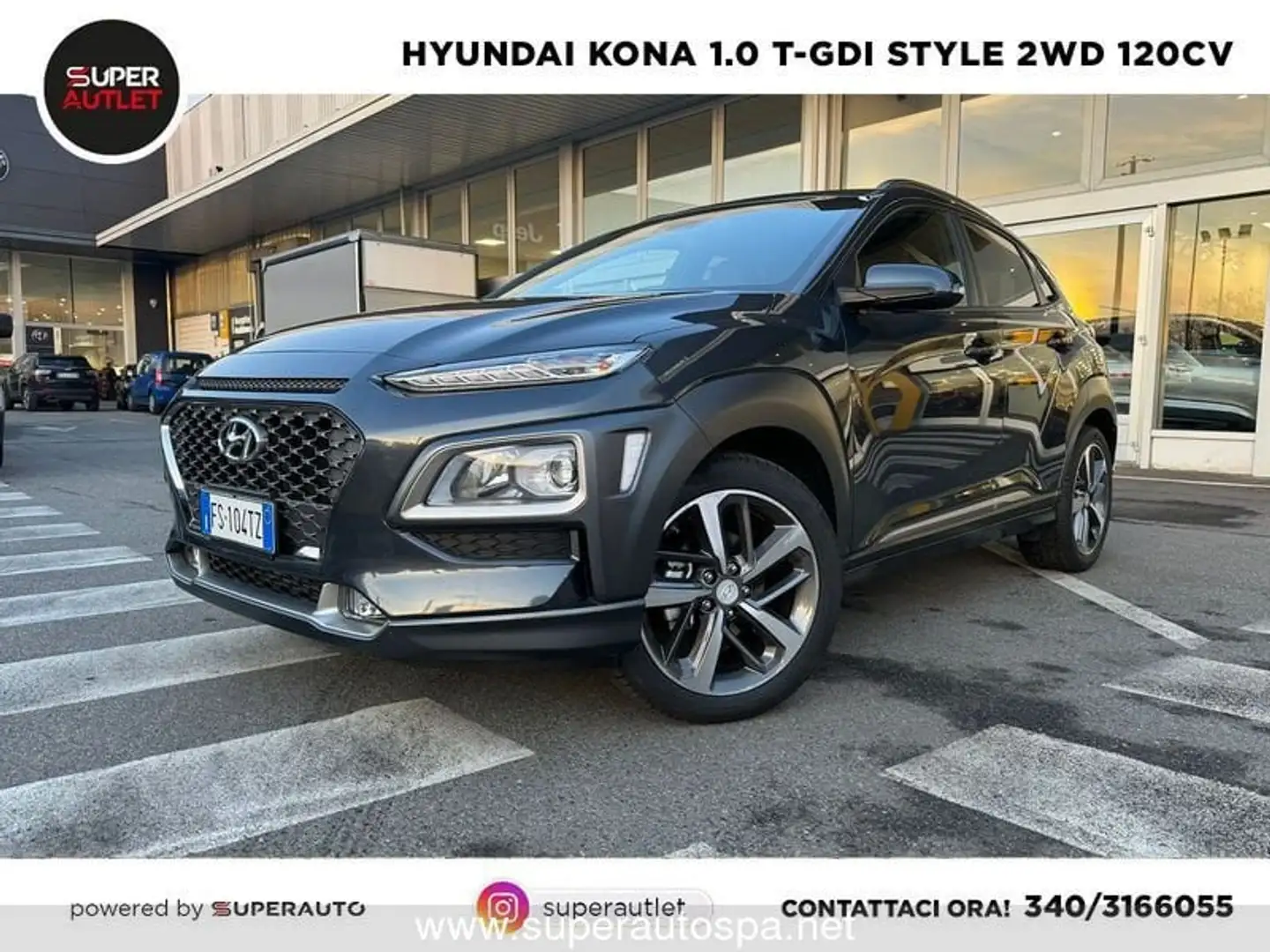 Hyundai KONA 1.0 t-gdi Style 2wd 120cv Синій - 1
