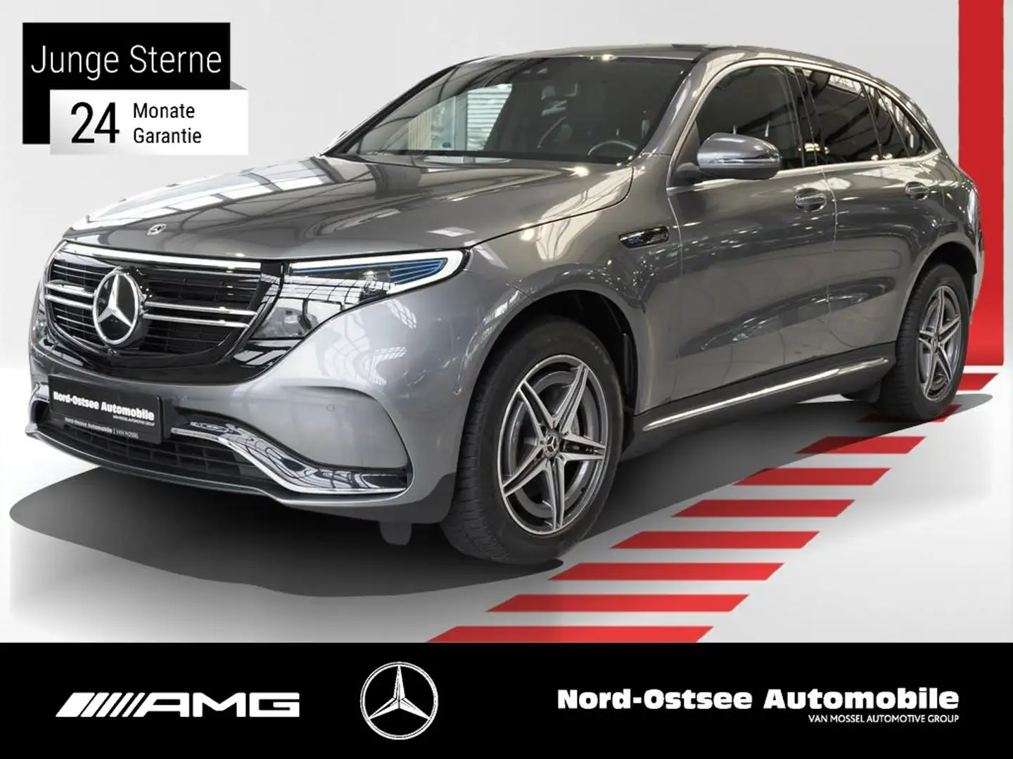 Mercedes-Benz EQC 400 4M AMG SHD TOTWINKEL MULTIBEAM KAMERA Grijs - 1