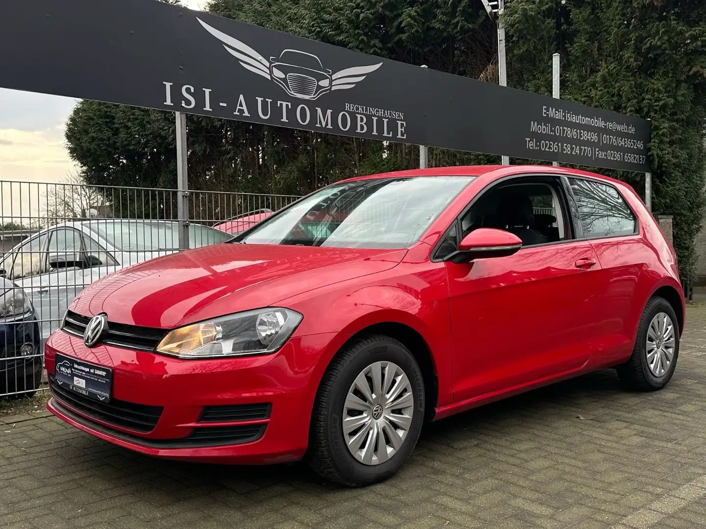 Volkswagen Golf VII Lim. Trendline BMT"Klima"Garantie Rot - 1