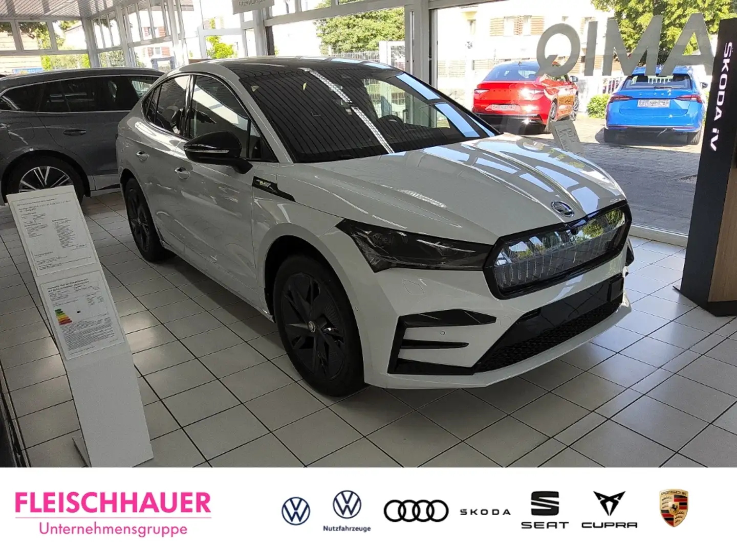 Skoda Enyaq Suite RS 4x4 Coupe 82 kWh 250 kW LED HUD AHK 360 K Weiß - 1
