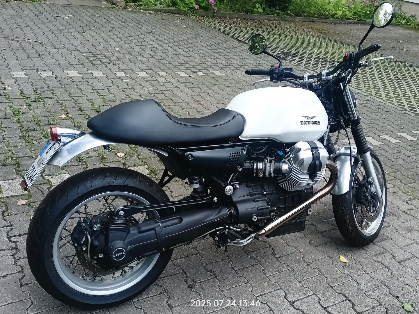 Moto Guzzi Bellagio "Sport" Customised, Café Racer Blanc - 2
