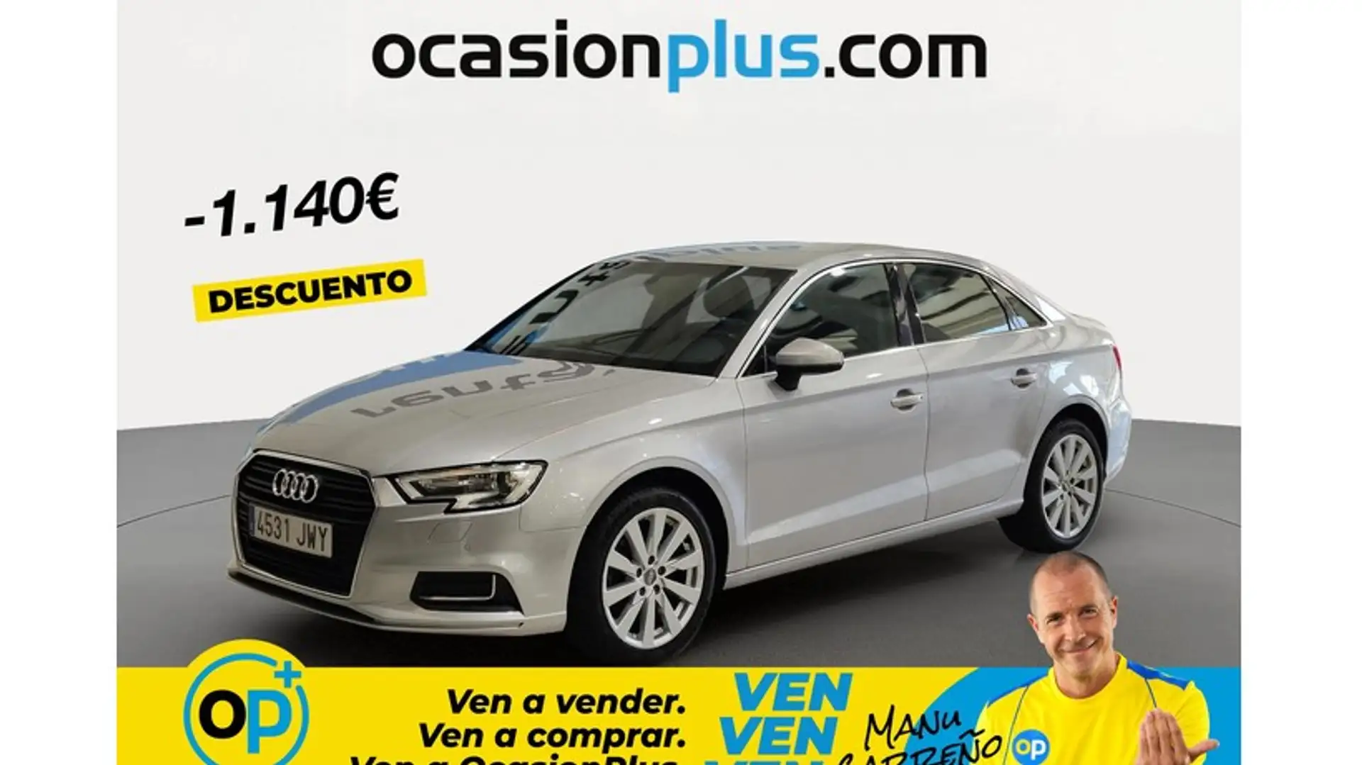 Audi A3 Sedán 1.6TDI Design Edition 81kW Plateado - 1