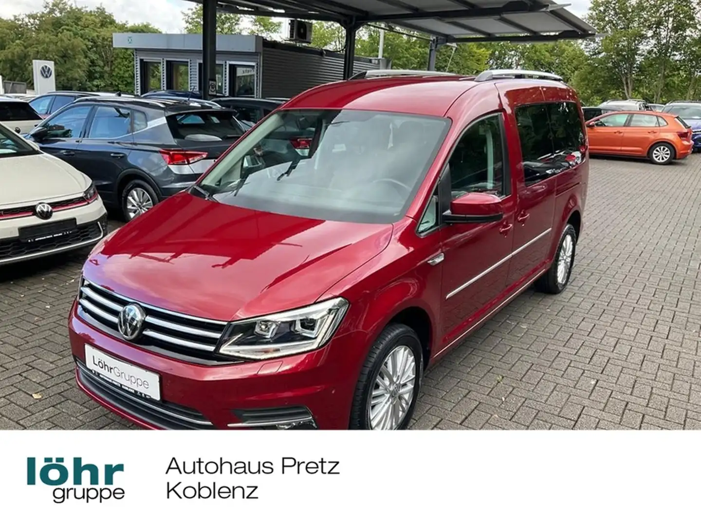 Volkswagen Caddy Maxi 1.4 TSI Highline 7Sitzer, AHK, RFK, Bi-Xen... Rot - 1
