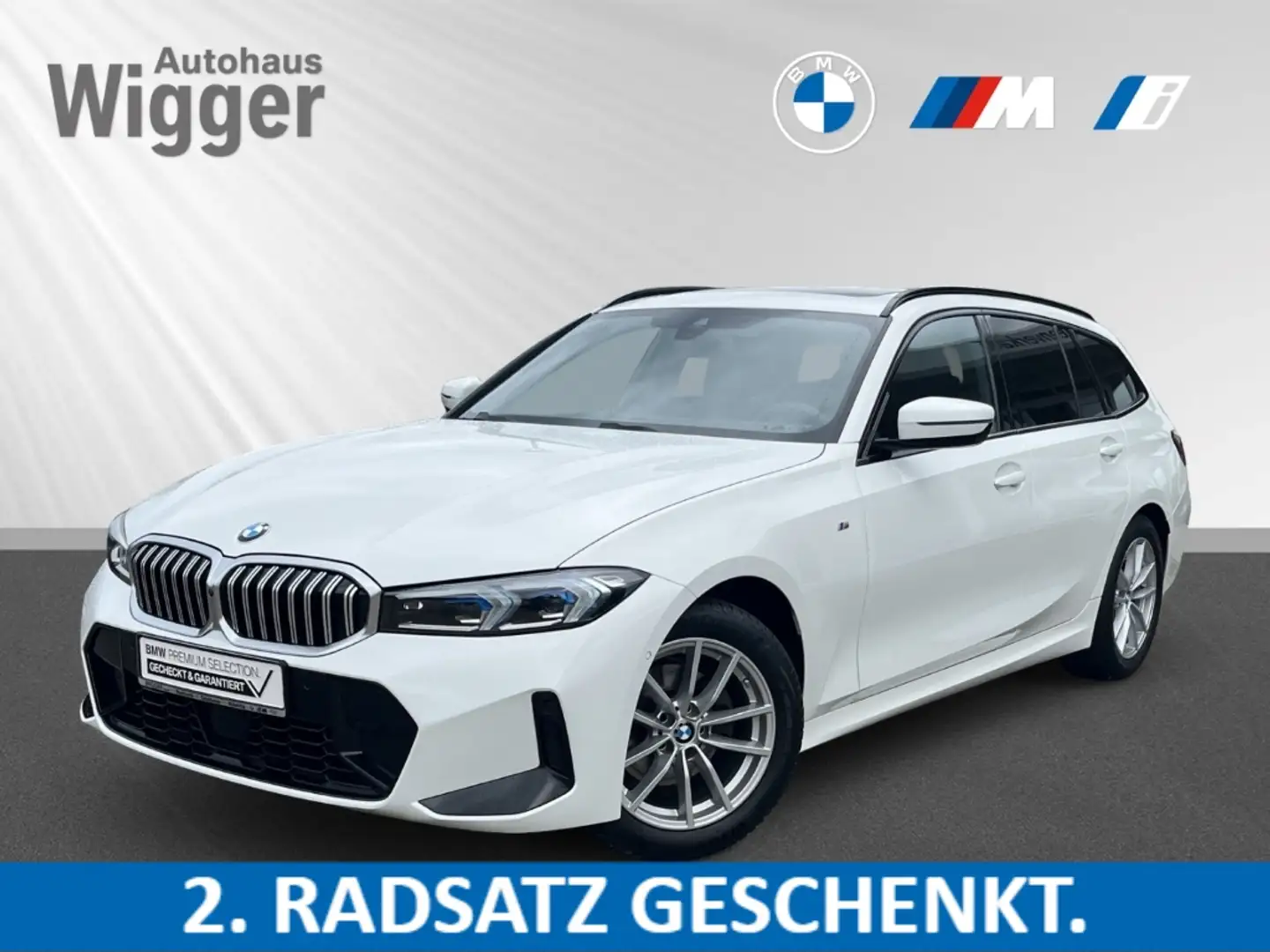 BMW 320 d M Sport touring/HUD/Panodach/Navigation Weiß - 1