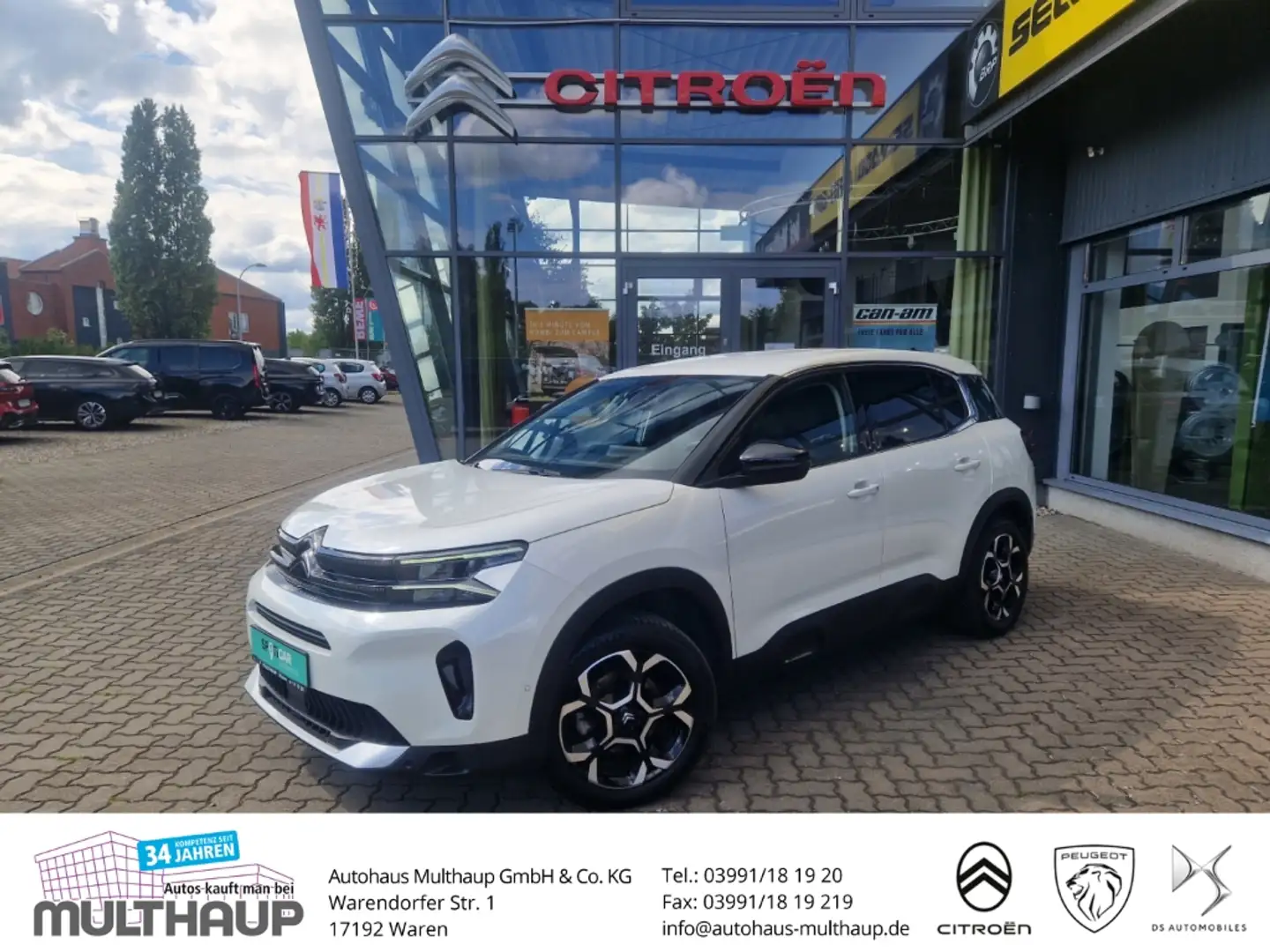 Citroen C5 Aircross Plus BlueHDi 130 EAT8 LED SHZ PDCv+h Blanc - 1