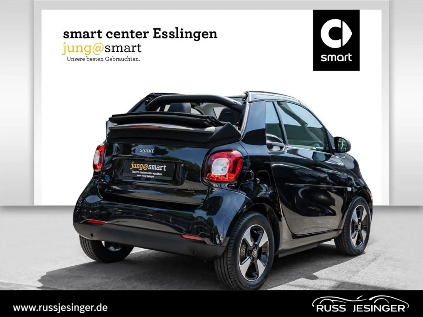 smart forTwo EQ  cabrio passion *SitzH*KlimaA*LMR*22kW* Zwart - 2
