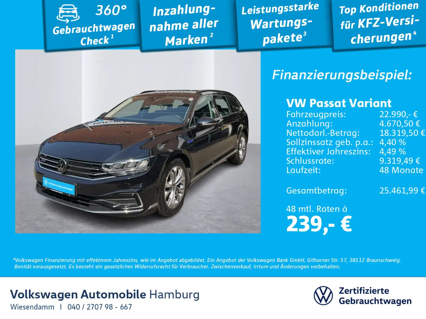 Volkswagen Passat Variant GTE 1.4 TSI DSG ACC/KAMERA/NAVI Zwart - 1