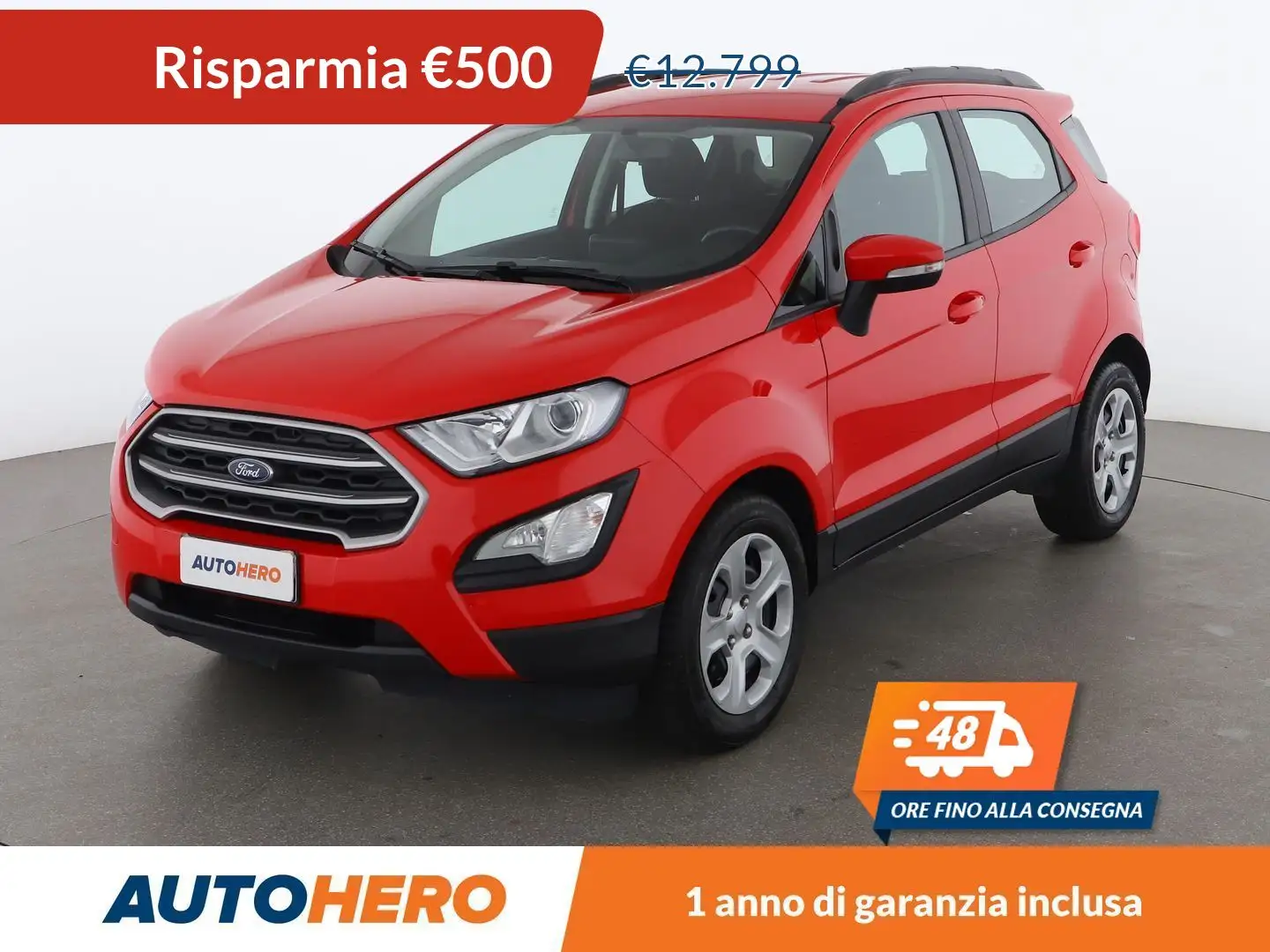 Ford EcoSport 1.5 EcoBlue TDCi Plus 100 CV Rosso - 1