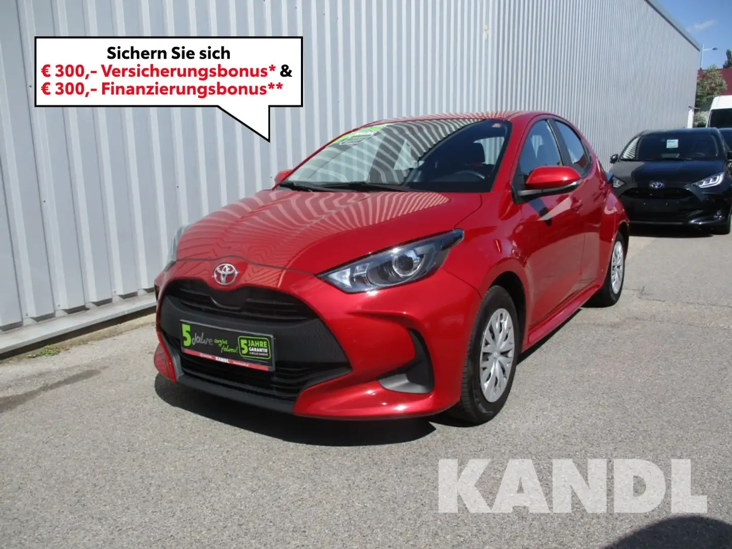 Toyota Yaris 1.0 Active ACC+Navi+Fernlichtass.+Kam. Rot - 1