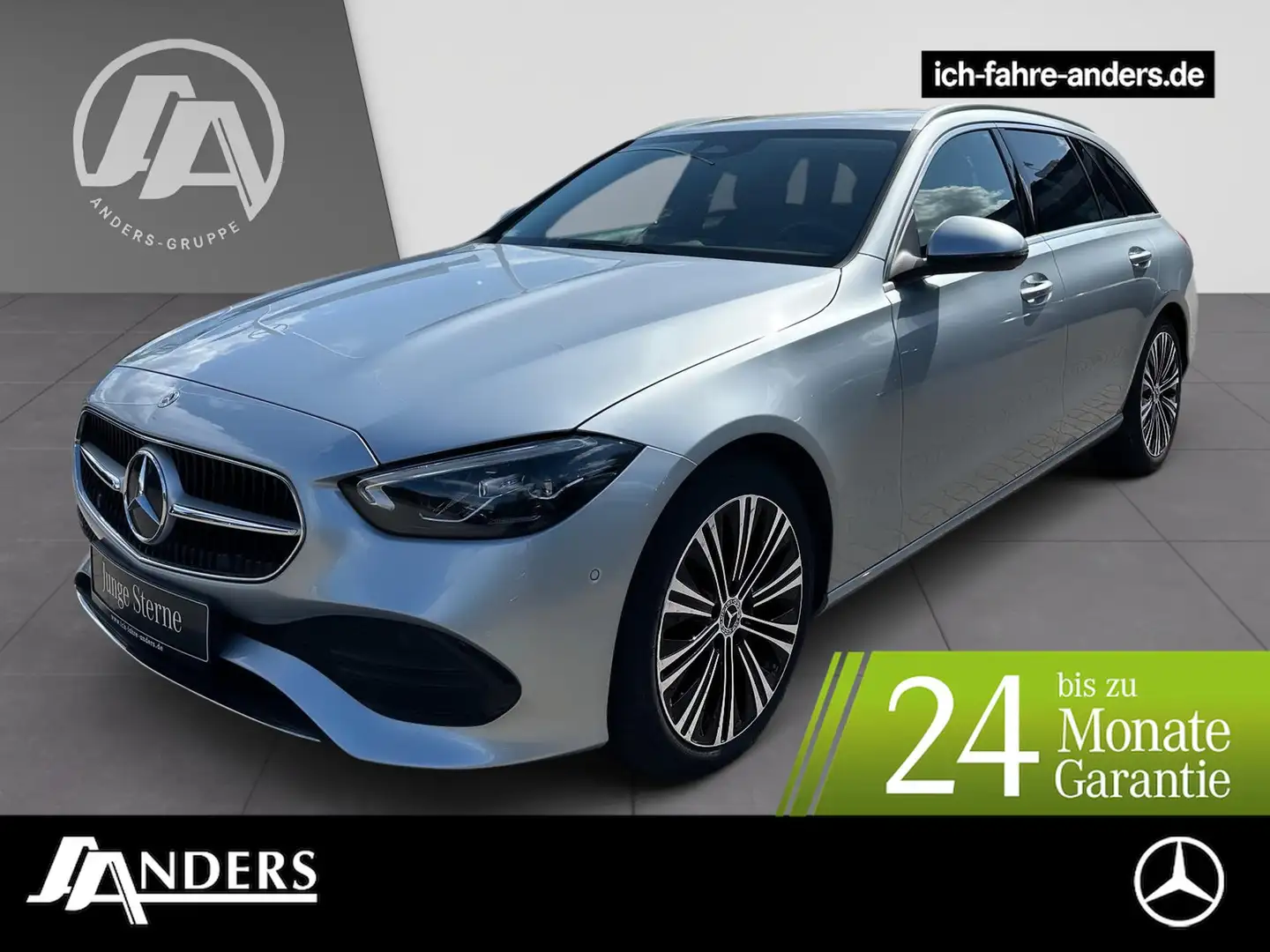 Mercedes-Benz C 220 d T Avantgarde+MBUX+SHZ+LED+Kam+AHK+EASY-P Silber - 1