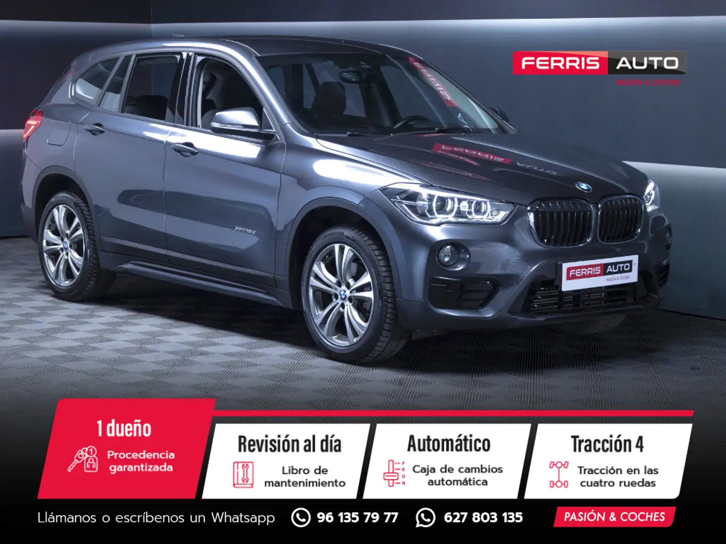 BMW X1 xDrive 18dA Gris - 1