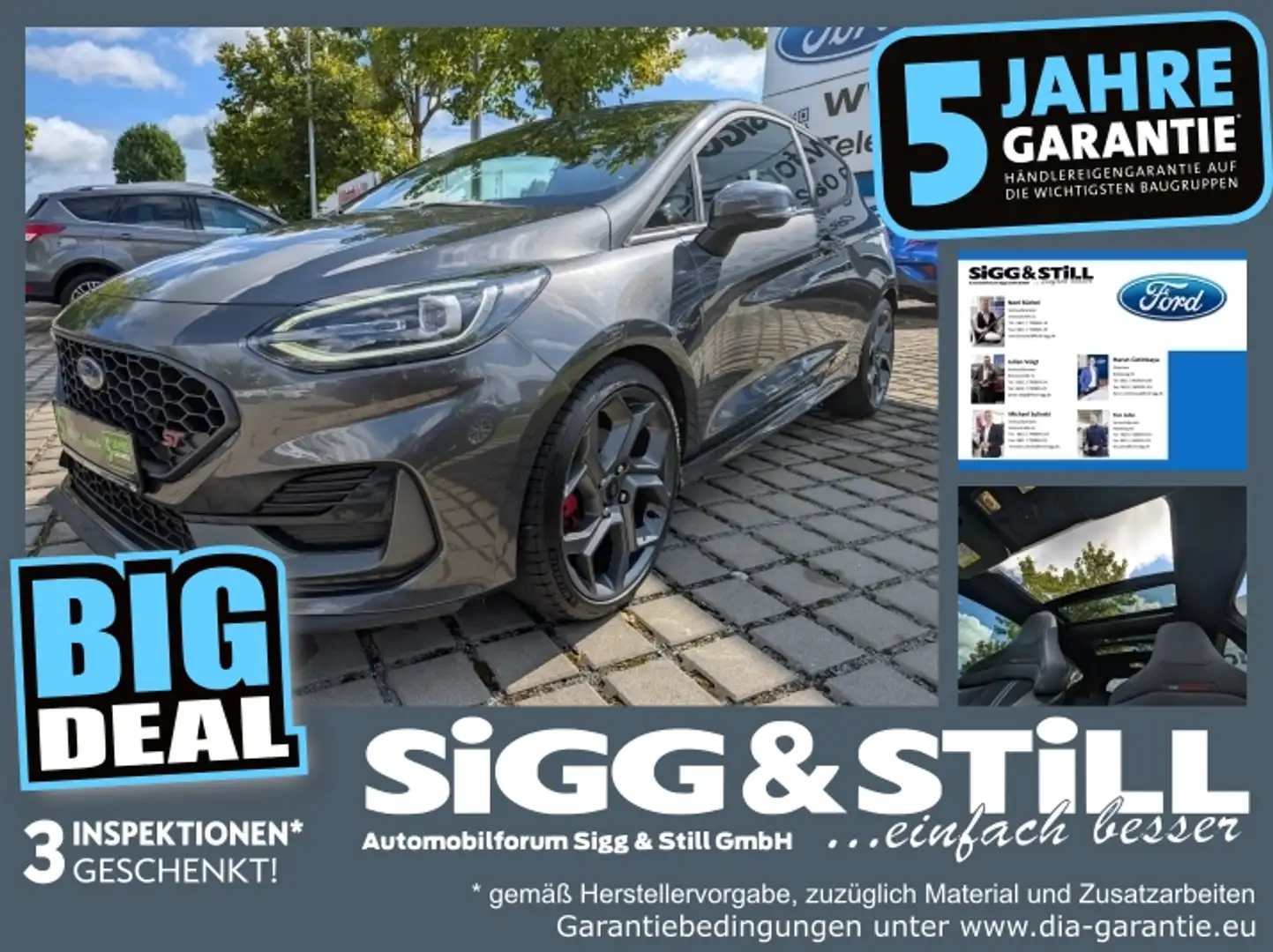 Ford Fiesta 1.5 ST X PANO*LED*B&O*NAV*SHZ*CAM*PERFORMANCE Gris - 1