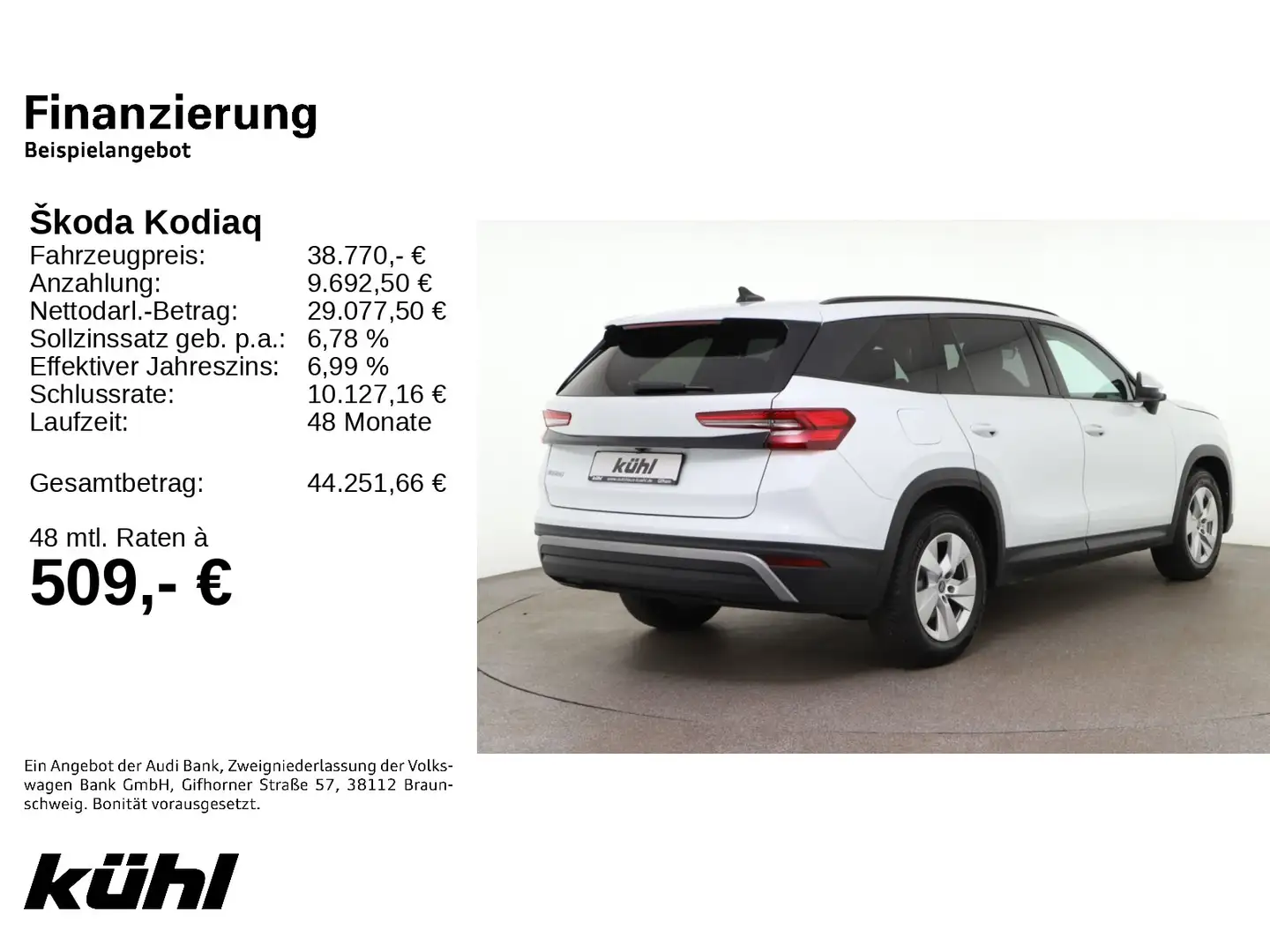 Skoda Kodiaq 2.0 TDI DSG Selection LED/ACC/Kamera/App/ Weiß - 2
