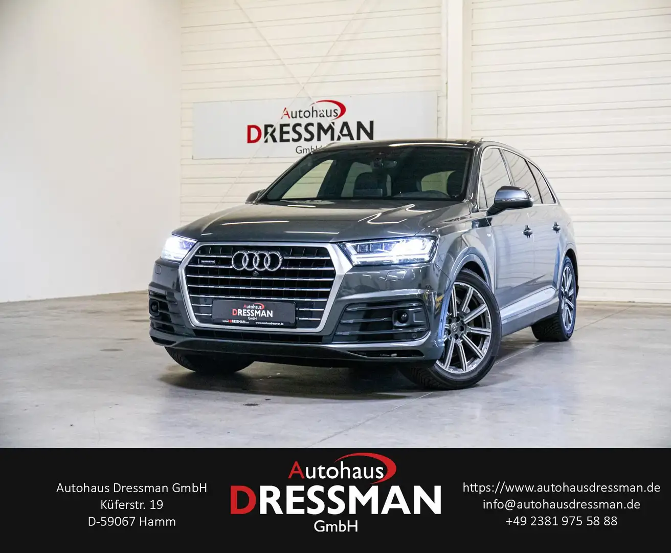 Audi Q7 3.0 TDI quattro PANO MATRIX 360° AHK ACC BOSE Grijs - 1