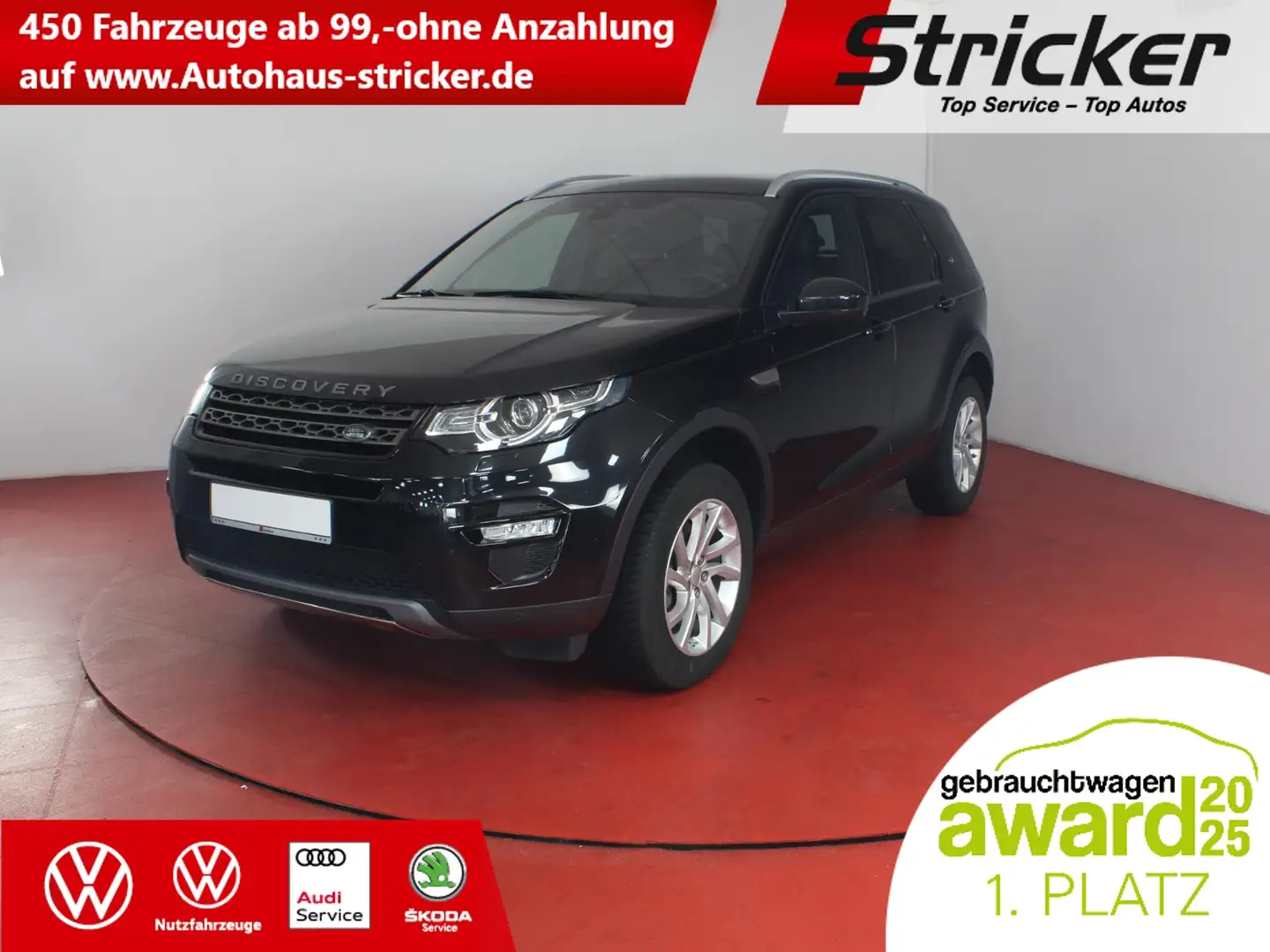 Land Rover Discovery Sport 2.0 TD4 Allrad TÜV bis 06.2026 AHK Pano Schwarz - 1