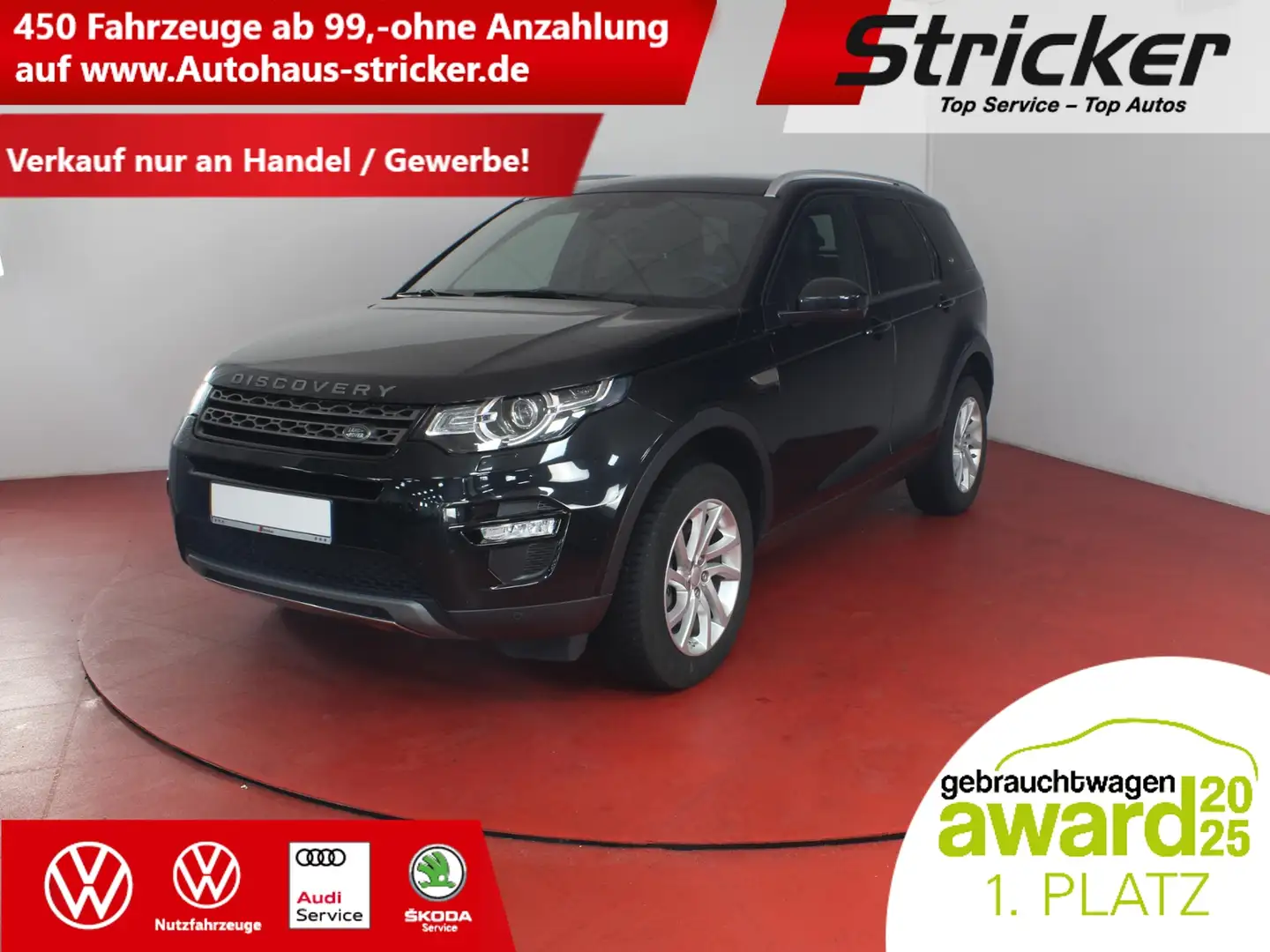 Land Rover Discovery Sport 2.0 TD4 Allrad TÜV bis 06.2026 AHK Pano Schwarz - 1