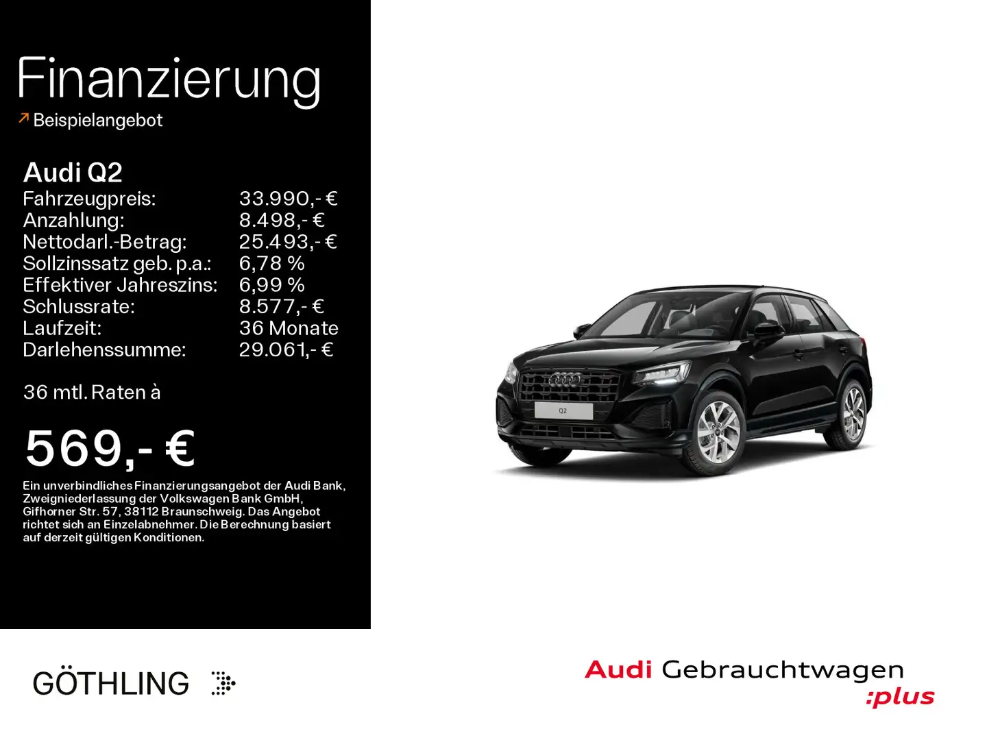 Audi Q2 35 TDI Advanced S tro*LED*Virtual*Navi+*Sport Schwarz - 1