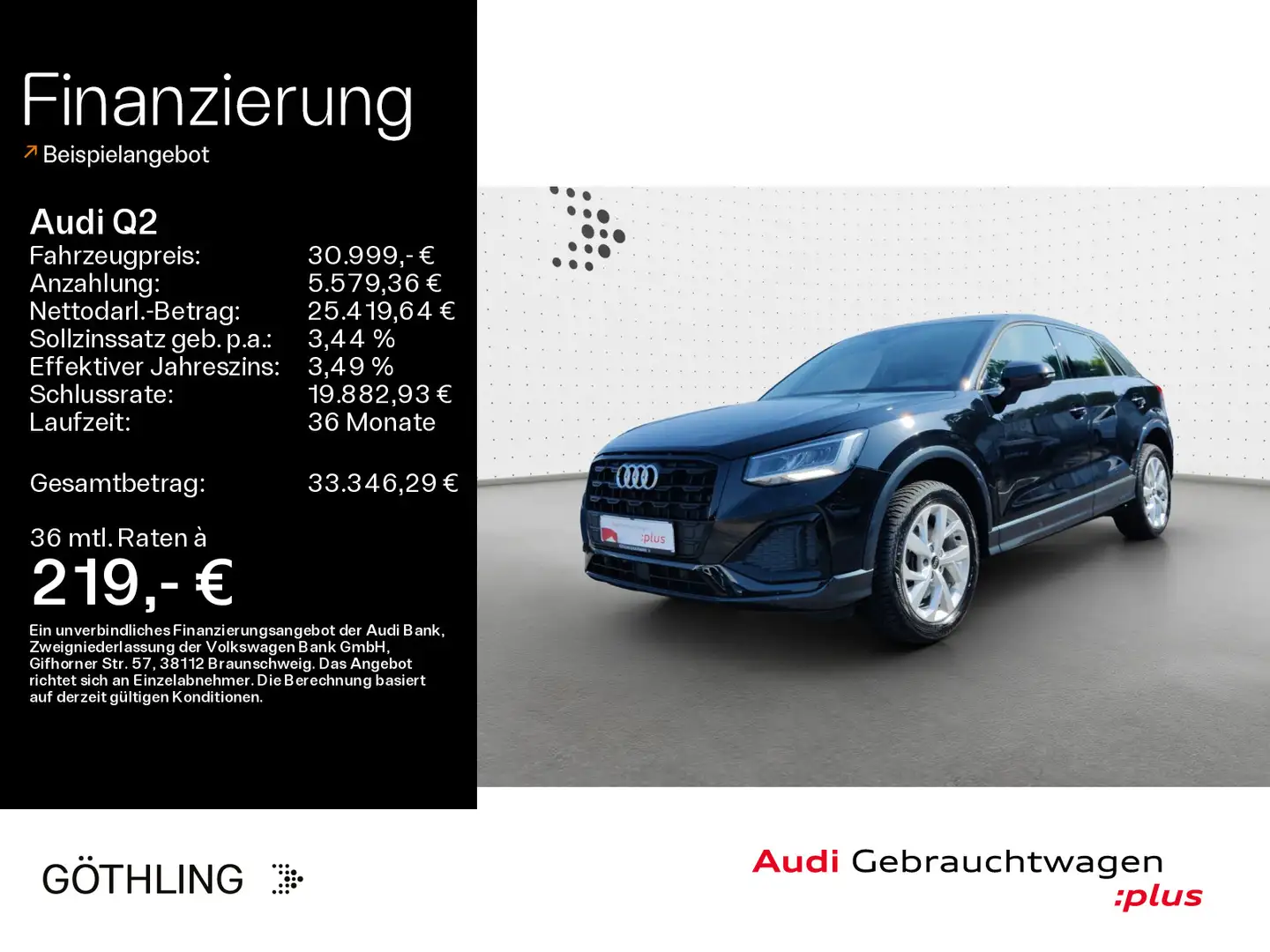 Audi Q2 35 TDI Advanced S tro*LED*Virtual*Navi+*Sport Schwarz - 1