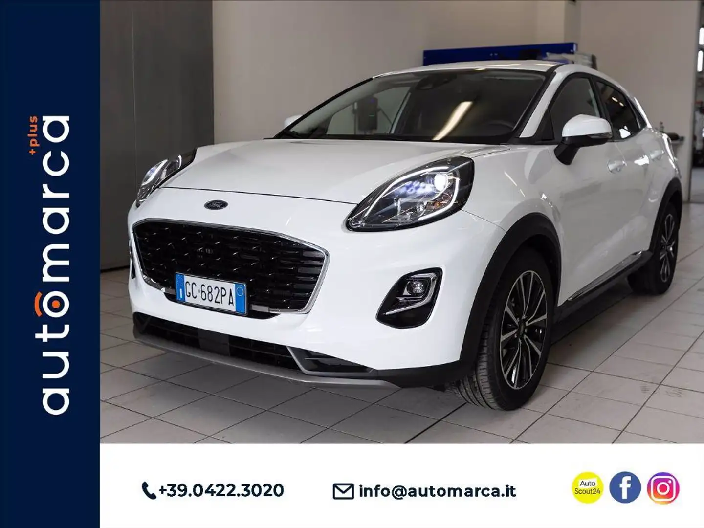 Ford Puma 1.0 ecoboost h Titanium s&s 125cv Blanc - 1