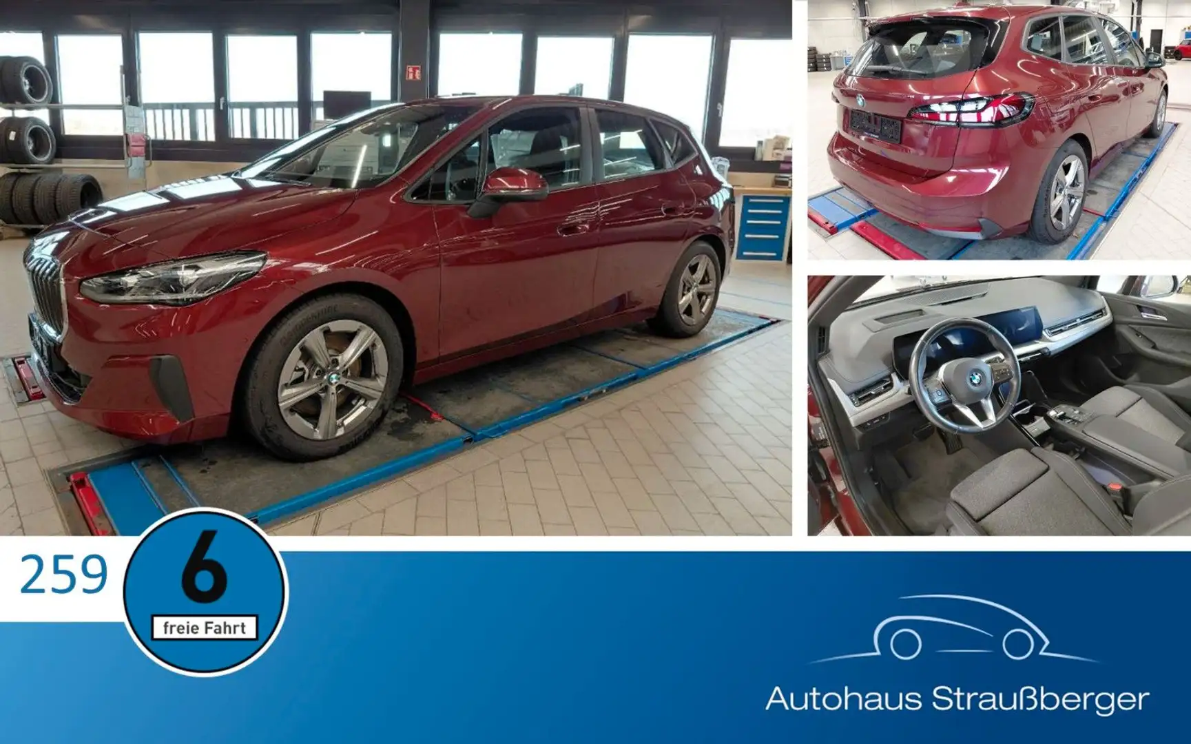 BMW 223d Active Tourer xDrive ACC AHK SHZ KZU HUD QI Rot - 1
